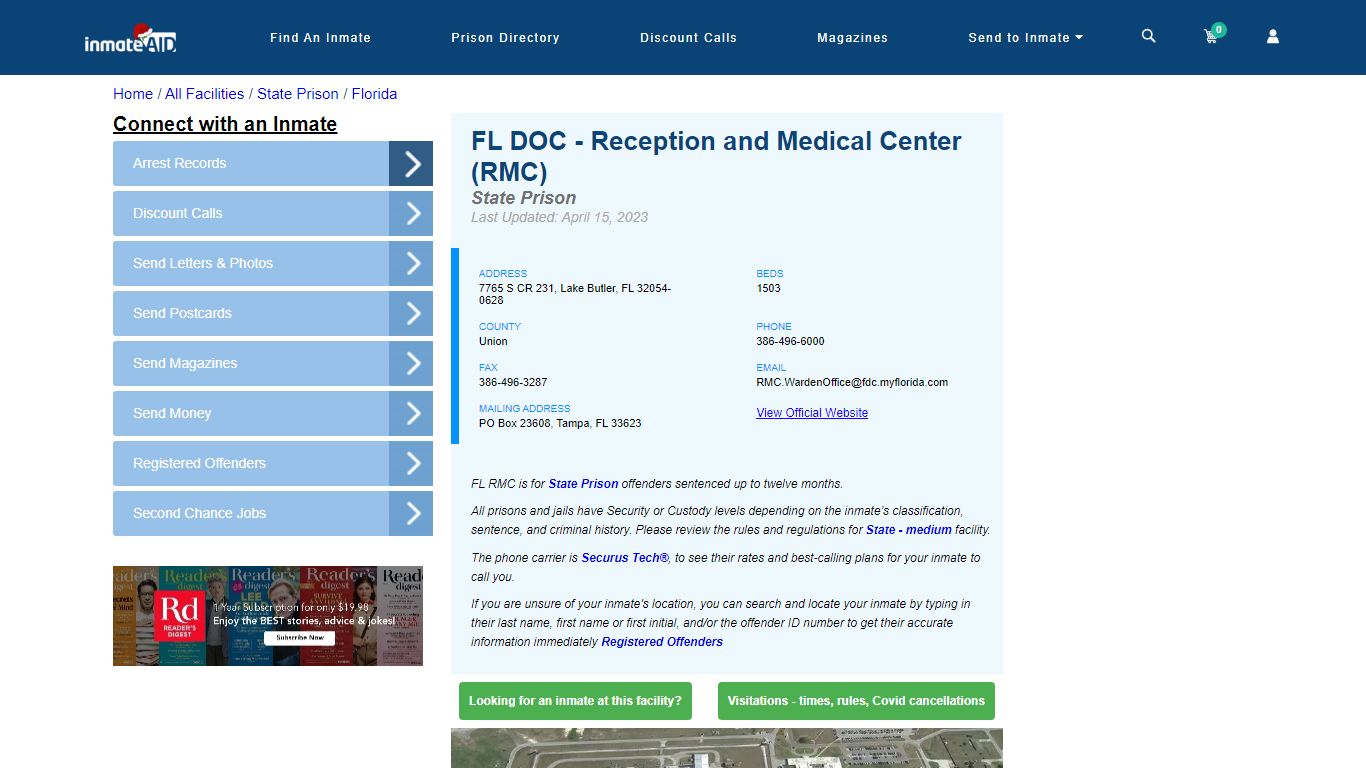 FL DOC - Reception and Medical Center (RMC) - InmateAid